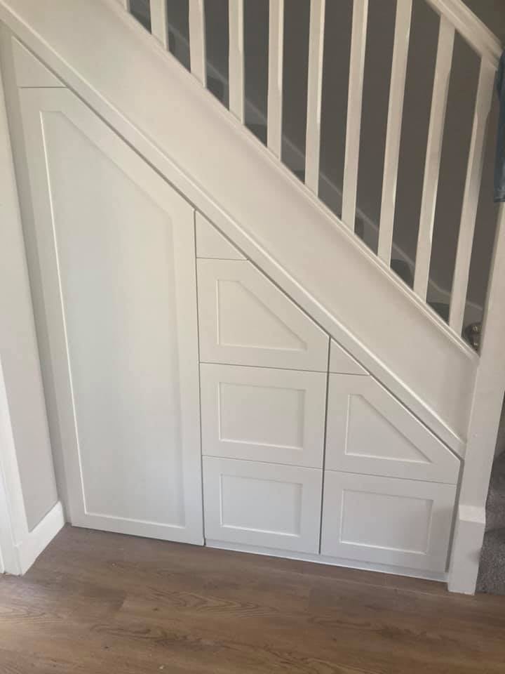Shaker Under Stairs