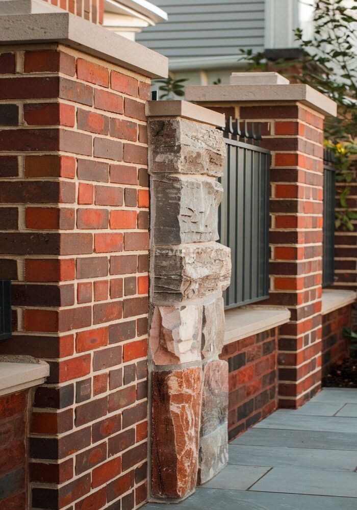 Garden brick wall with steps — Cardiff & Caerphilly Construction
