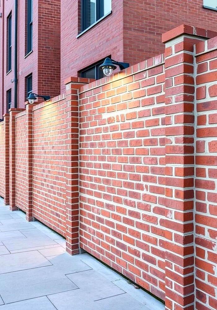 Red brick feature wall — Cardiff & Caerphilly Construction