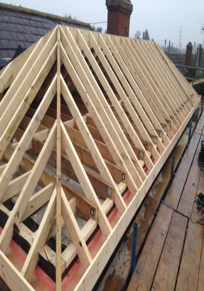 Roof truss timber framing for a loft conversion — Cardiff & Caerphilly Construction