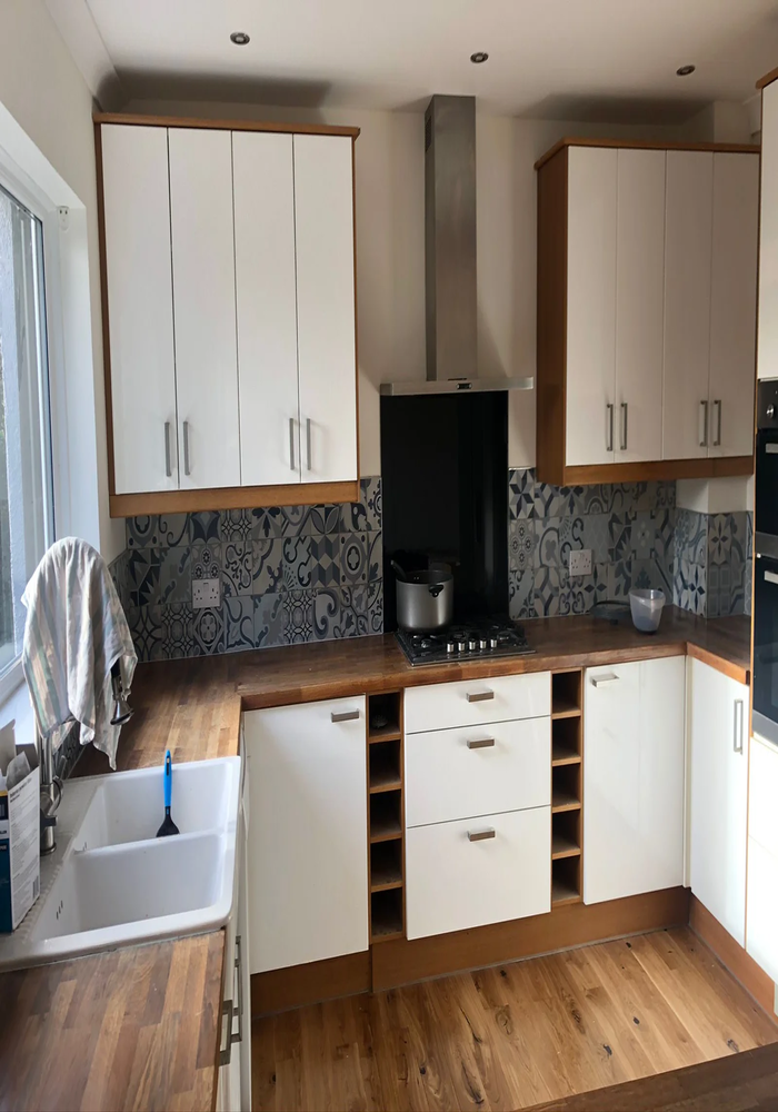Grey fitted kitchen units — Cardiff & Caerphilly Construction